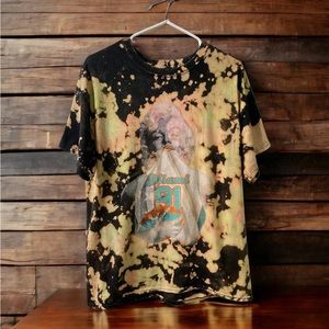 Miami Dolphins Marilyn Monroe Bleeched Tee